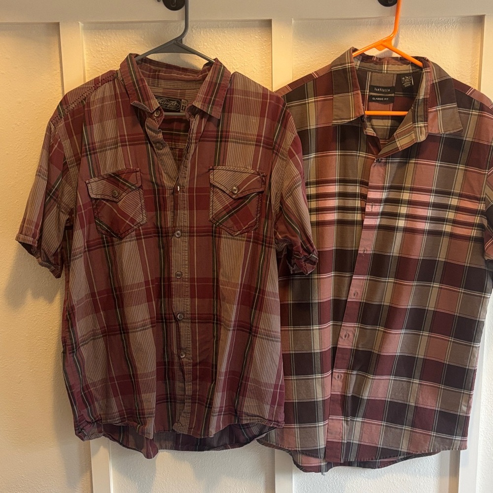 Men's Plaid Button-Up Shirts